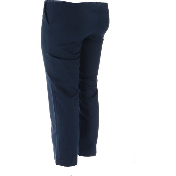 NWT LANDS' END UNIFORM GIRL'S PERFECT FIT CHINO PANTS CLASSIC NAVY 12 - Picture 4 of 11